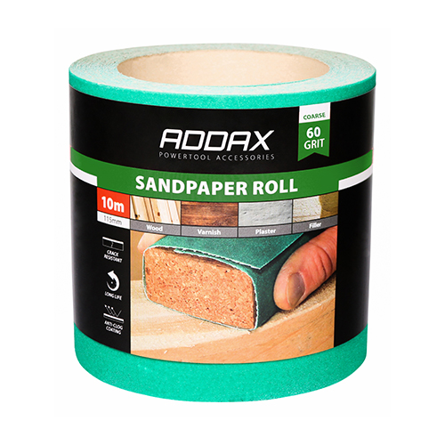 Sandpaper Roll 60 Grit Green - 115mm x 10m - Image 2