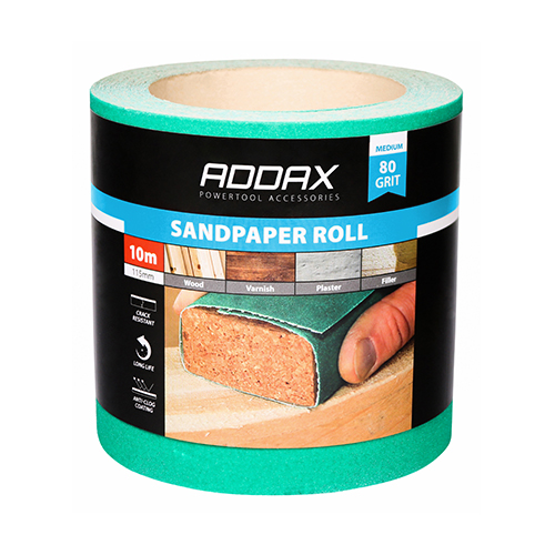 Sandpaper Roll 80 Grit Green - 115mm x 10m - Image 2
