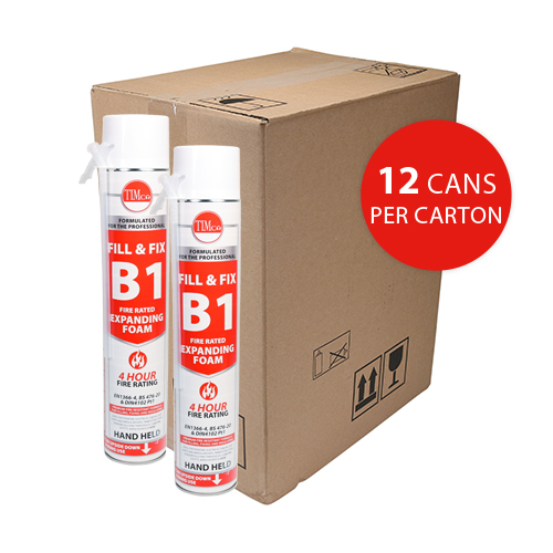 Fill & Fix Fire Rated Expanding PU Foam B1 Hand Held - 750ml - Image 2