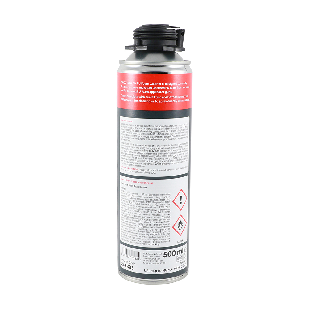 Fill & Fix PU Foam Cleaner - 500ml - Image 2